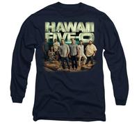 Hawaii 5-0 Hawaii 5 0 Cast Mens Long Sleeve T Shirt, Bleu Marine, XL Mixte