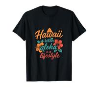 Hawaii Aloha Lifestyle Planche de Surf Motif Hibiscus Tropical T-Shirt