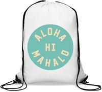 Hawaii Aloha Mahalo Hi Sac de gym décontracté avec cordon de serrage Blanc