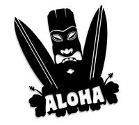 Hawaii Aloha Surf L 0320 (Noires) // Autocollant JDM Style Transfert de Vinyle