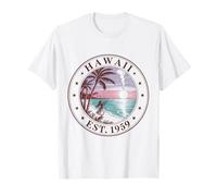 Hawaii Boho State 1959 Chemise Hula Volcano Tropical T-Shirt