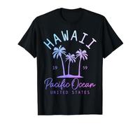 Hawaii Est 1959 Palmiers Surf Surf Maui Aloha Hawaiian T-Shirt Graphique avec Valeur