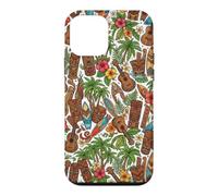 Hawaii Hibiscus Fleur Palmier Ukulélé Tiki Hawaïen Coque pour iPhone 12 Mini
