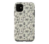 Hawaii Hibiscus Palm Planche de Surf Ukulélé Surfer Hawaïen Coque pour iPhone 11