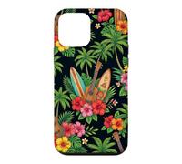 Hawaii Hibiscus Palm Planche de Surf Ukulélé Surfer Hawaïen Coque pour iPhone 12 Mini