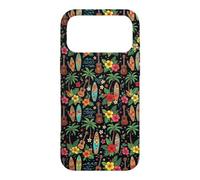Hawaii Hibiscus Palm Planche de Surf Ukulélé Surfer Hawaïen Coque pour iPhone 17 Pro Max