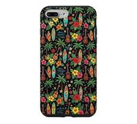 Hawaii Hibiscus Palm Planche de Surf Ukulélé Surfer Hawaïen Coque pour iPhone 7 Plus/8 Plus