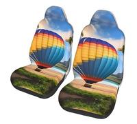 Hawaii Hot Air Balloon Dua Sarung JOK Mobil,& Sarung JOK Mobil Depan, Cocok pour Sebagian Besar Mobil, SUV, Truk, Van, Dll.