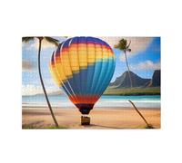 Hawaii Hot Air Balloon Puzzle en bois horizontal 1000 pièces Détendez-vous et améliorez les compétences et la concentration
