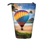 Hawaii Hot Air Balloon Trousse à crayons extensible en tissu Oxford multi-design réglable en hauteur