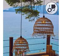 Hawaii Long - Suspension Solaire - Polyrotin - Beige