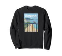 Hawaii Ocean View Photographie Scénique Plage Skyline Balcon Sweatshirt