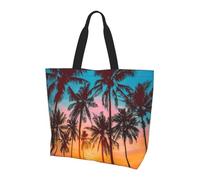 Hawaii Sea Sunset Tote Bag Sac à main pour femme Sac à main à bandoulière Ocean Palm Tree Sac de courses résistant à l'eau Grand sac à main avec poche intérieure pour le travail, les voyages, l'école