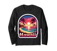 Hawaii Sunset Beach Holiday Island Summer Vacances Souvenir Manche Longue