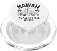 Hawaii Vintage Island Tee, Tortue, Palmiers, Retro PopSockets PopGrip pour MagSafe