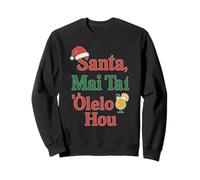 Hawaiian Christmas Humour Santa Mai Tai Fun Aloha Vibes de Sweatshirt