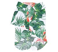 Hawaiian Dog Shirt T-Shirt d'été de Style hawaïen Moyen Petits Chiens Chats Mariages Camping Surf (L)