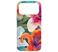 Hawaiian Hibiscus Summer Floral Collage Tiger Lily Flower Coque pour iPhone 17 Pro Max