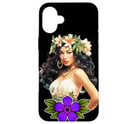 Hawaiian Hula Girl Pretty Lei Pin- Up Girl Coque pour iPhone 16 Plus
