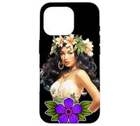 Hawaiian Hula Girl Pretty Lei Pin- Up Girl Coque pour iPhone 16 Pro