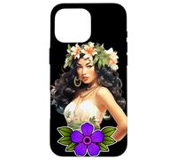 Hawaiian Hula Girl Pretty Lei Pin- Up Girl Coque pour iPhone 16 Pro Max