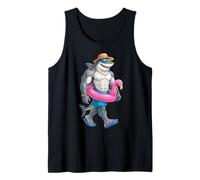 Hawaiian Shark Pink Flamingo Float Pool Summer Men Kids Débardeur
