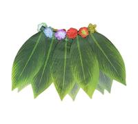 Hawaiian Skirts For Women - Green Hawaiian Skirts With Flower - Women Costume Accessory For Stage Performance Festival Autumn Beach Cosplay Halloween Photo Teens Party Bonfire Holiday And Others