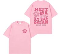 Hawaiian T Shirts for Women Oversized Aesthetic Graphic Tee Hibiscus Beach Summer Short Sleeve Preppy Teens Tops