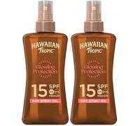 HAWAIIAN Tropic - Glowing protection - Huile SPF 15 (200ml) (Lot de 2)