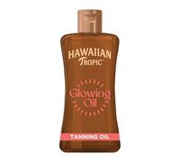 Hawaiian Tropic | Huile de bronzage Glowing, 200 ml, Parfum tropical avec vitamine E, Vegan