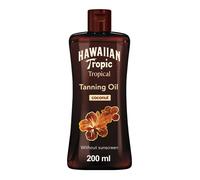 Hawaiian Tropic | Huile de bronzage Glowing, 200 ml, Parfum tropical avec vitamine E, Vegan