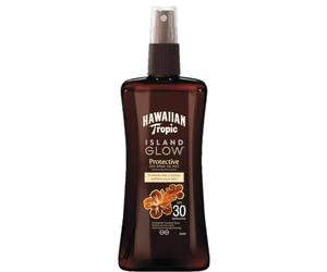 HAWAIIAN Tropic Island Glow Huile Sèche Protectrice SPF 30, 1 flacon de 200 ml