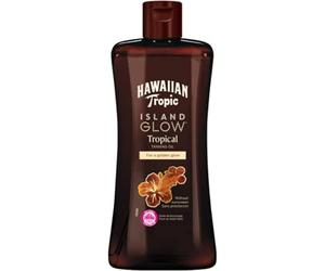 Hawaiian Tropic Island Glow Tropical Tanning Oil - Pas de protection, pour bronzage doré