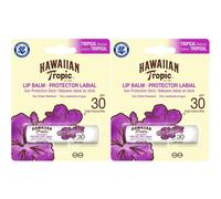 HAWAIIAN Tropic LIP BALM Stick protection solaire SPF 30 Soin(S)S Des Lèvres 2x4 g