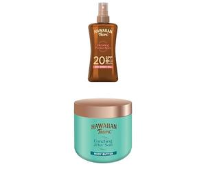 Hawaiian Tropic - Lot coconut addict - Spray Huile-gel Solaire Protectrice SPF20-200 ml + Hawaiian Tropic Body Butter 250ml