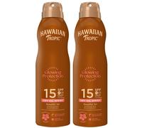 HAWAIIAN Tropic Protective Brume huile sèche SPF15 Huile Pour La Peau 2x177 ml