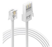 HAWAKA Câble téléphonique BT vers RJ11 - Prise britannique BT vers RJ11 6P2C pour téléphones, modems et télécopieurs - Câble de connexion télécom (6P2C-WH-3M-2PC)