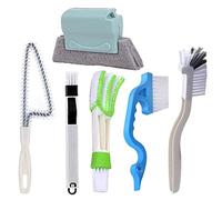 HAWAKA Lot de 6 brosses de nettoyage de rainures de fenêtre, outils de nettoyage magiques pour portes coulissantes, lignes de carrelage, volet, grille d'aération de voiture, climatiseur, clavier
