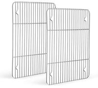 HaWare Lot de 2 grilles de refroidissement rectangulaires - 100 % acier inoxydable - 38,5 x 28 x 2 cm - Saines et durables - Passe au lave-vaisselle