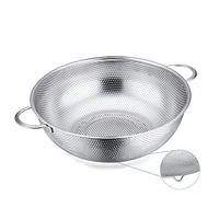 HaWare Passoire de cuisine en acier inoxydable avec poignée Ø 28 cm grande passoire microperforée pour vider et rincer la cuisine les pâtes les légumes les fruits le riz passe au lavevaisselle