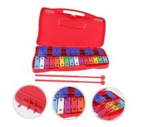 HAWILLOSCH 1 Ensemble Set de Metallophone Coloré Notes Instrument de Percussion Musical pour Garçon Fille Rouge Cognitif et Éducatif