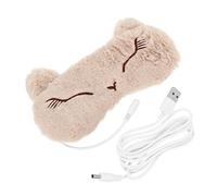 HAWILLOSCH 1 Jeu Masque Chauffant Oeil Contourné 3d Ombre De Sommeil Nuances Pour Les Yeux Bandés Visière Couvre-yeux Chauffant Sommeil Aveugle Oeillères Plus Chaud Velours De Cristal Khaki