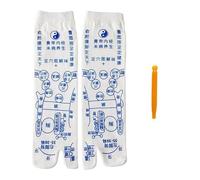 HAWILLOSCH 1 Paire Chaussettes D'acupression Pour Femme Japonaises Tabi Porter Des Les Jours Chaussettes Absorbant La Transpiration Blanche Coton