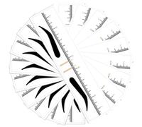 HAWILLOSCH 10pièces Règle à Sourcils Autocollante Set De Outils De Mesure Pour Dessin De Sourcils Pochoir Pratique Pour Débutants Et Professionnels Aide à Des Symétriques Et