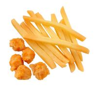 HAWILLOSCH 15 pièces Frites Dinette Frites et Nuggets de Poulet Réalistes PVC pour Cuisine Jeu Imitation