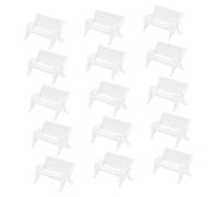 HAWILLOSCH 15 pièces Mini Banc Décoratif pour Maison de Poupée Accessoire de Mobilier Miniature pour Décor de Maison