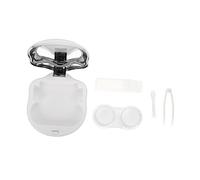 HAWILLOSCH 1ensemble Boîte De Voyage pour Lentilles De Kit Cosmétique Adorable avec Étui Portable Forme De Patte De Chat pour Soins des Lentilles Couleur Argentée