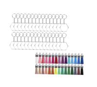 HAWILLOSCH 1Ensemble Porte Clés Vierges pour DIY Pendentifs à Personnaliser pour Manuelles Accessoires de Bricolage Polyvalents