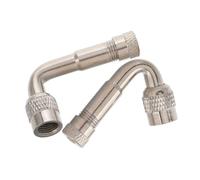 HAWILLOSCH 2 pièces Adaptateur Rallonge Valve Pneu Chromé Extension Flexible pour Voitures Vélos Camping-cars Kit Maintenance Gonflage Polyvalent