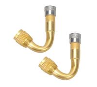 HAWILLOSCH 2 pièces Adaptateur Valve Pneus Cuivre Extension pour Voiture Embout Gonflage Facile et Lot